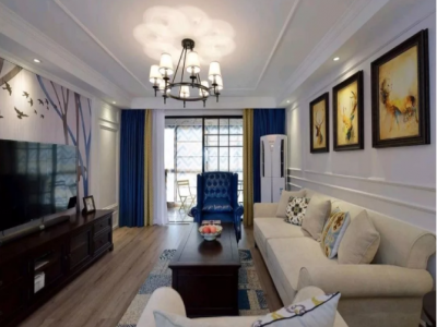 120㎡现代美式，好灵性的背景墙，感觉似梦境